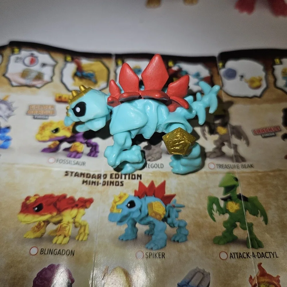 Treasure X Dino Gold Mini Dinos Lot of 4 Map Chompasaur Spiker Collectible Figur